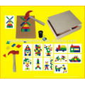 Vorschule hölzerne pochende Bank OEM glücklich Handwerker -Hammer Spielzeug für Kinder MDD-1004